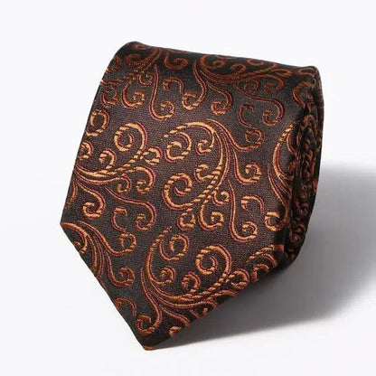 Modern Style Black Brown Wedding Neck Ties For Men Stylish Stripe Design Wedding And Casual Suit Neckties For Men