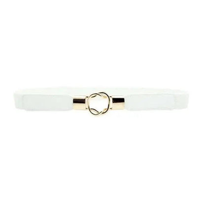 Modern Wide Fabric Strap Silver Metal Buckle Belts For Women Trendy Fashion Stretchable Classic Belts