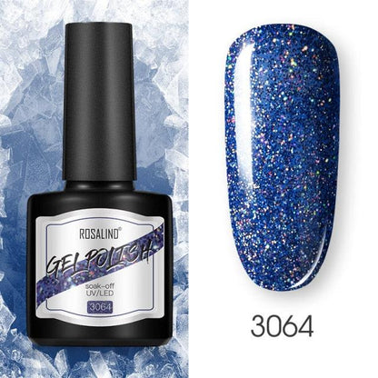 Modern Womens Glossy Colorful 8ml Nail Gel Polish Permanent UV LED  High Quality Crystal Effect Design