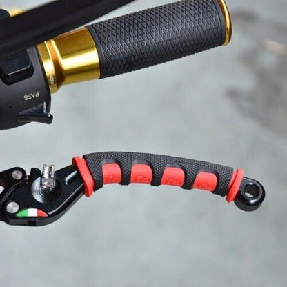 Motorcycle Handgrip Guard Motorbike Brake Clutch Lever Cover Horn Handlebar Electric Handlebar Brake Handle Rubber Non-Slip Bicycle Handle With End Holding Shock Resistance Absorbent Comfortable Bike Accessories
