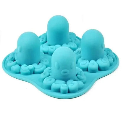 Octopus Ice Cube Maker Creative Silica Gel Gun Bullet Skull Shape Tray Mold Home Bar Party Cool Whiskey Wine Ice Cream Bar Tool