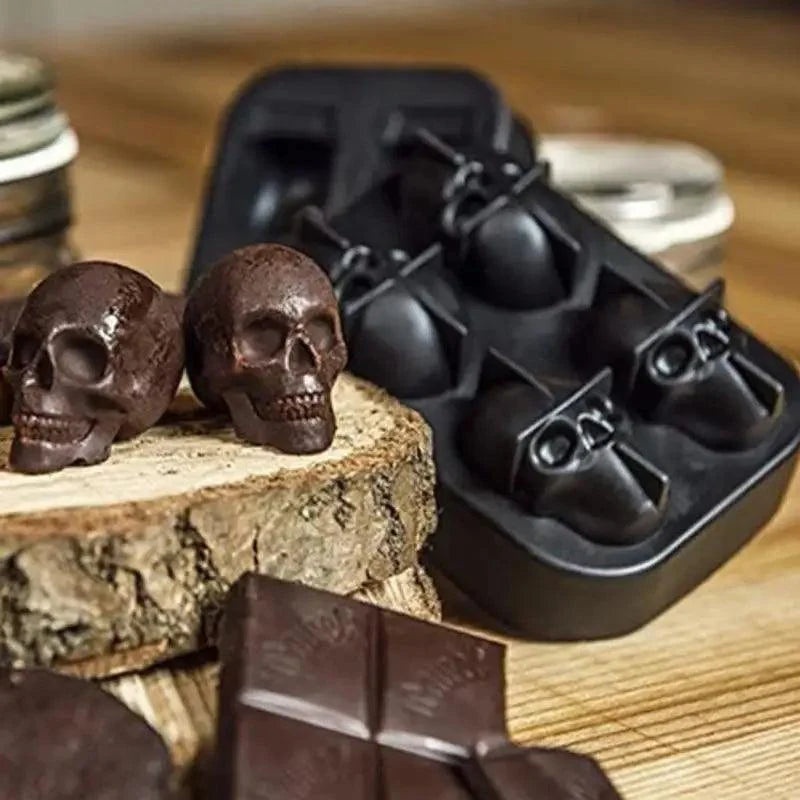 Octopus Ice Cube Maker Creative Silica Gel Gun Bullet Skull Shape Tray Mold Home Bar Party Cool Whiskey Wine Ice Cream Bar Tool