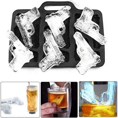 Octopus Ice Cube Maker Creative Silica Gel Gun Bullet Skull Shape Tray Mold Home Bar Party Cool Whiskey Wine Ice Cream Bar Tool