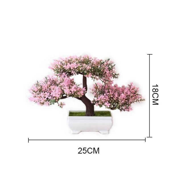 New Artificial Plants Pine Bonsai Potted  Decorative Green Small Trees Fake Flowers Ornament For Home Garden Decoration