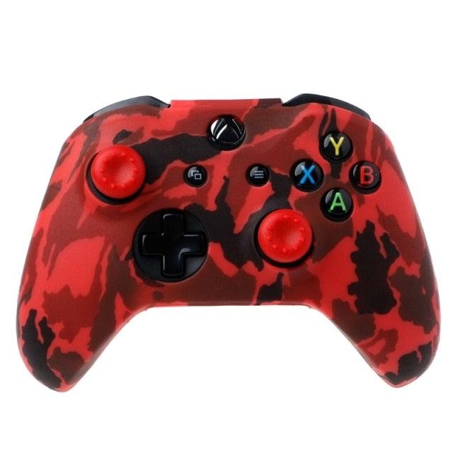 New Camouflage Silicone Gamepad Cover+2 Joystick Caps For Controller Silicone Cover Skins Protector Case Accessories For Wireless/Wired Gamepad Joystick