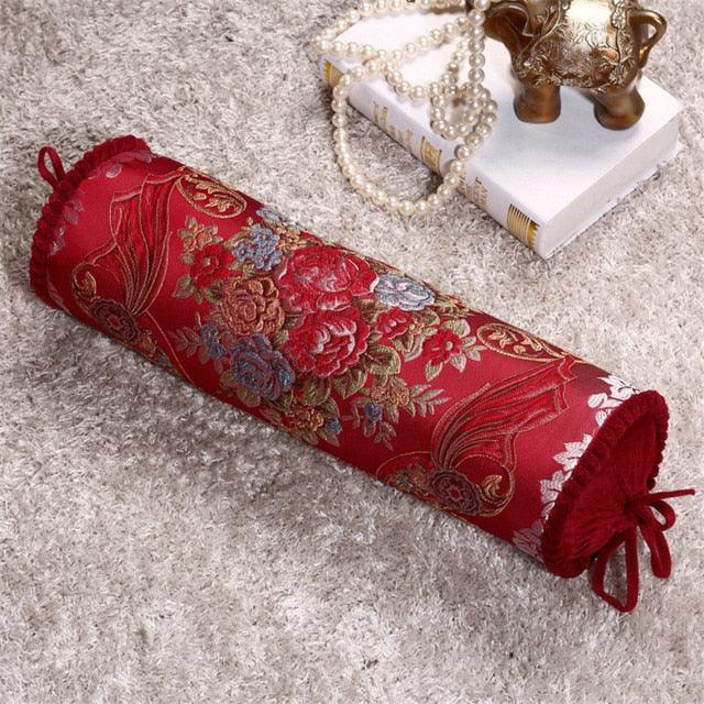 New Classical Luxury Cylindrical Cotton And Linen Pillow Roll Cushion Sofa Throw Polyester Cotton Linen Pillowcase Sofa Cushion Cover Backrest Home Chair Modern Colorful Design 15X50CM