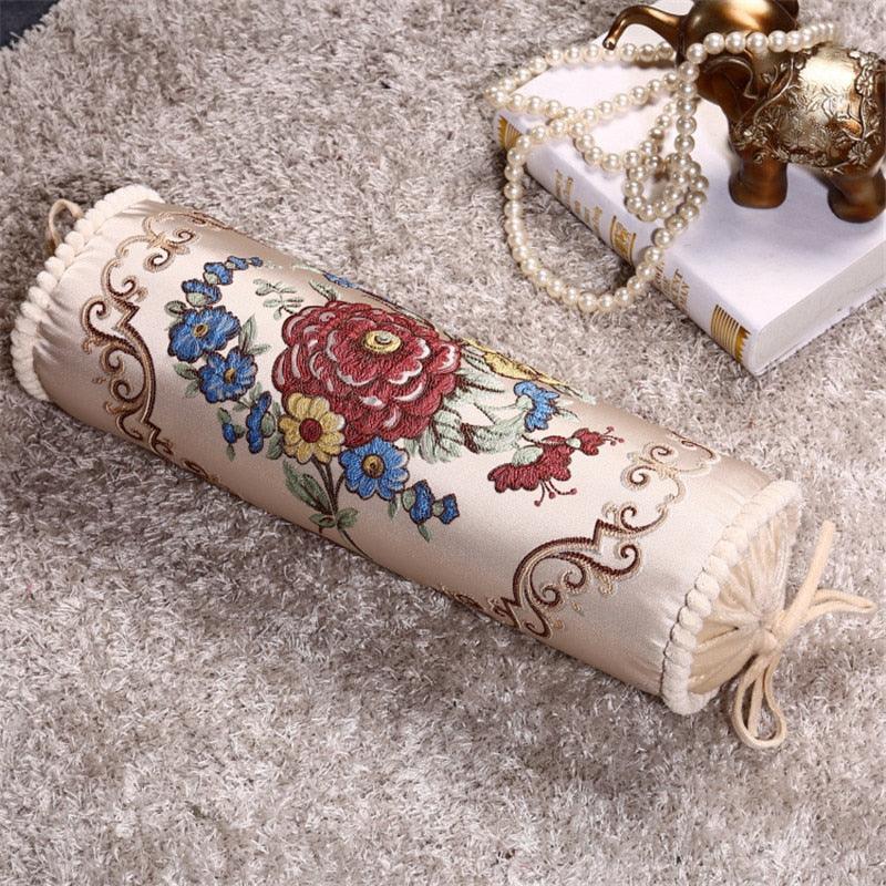 New Classical Luxury Cylindrical Cotton And Linen Pillow Roll Cushion Sofa Throw Polyester Cotton Linen Pillowcase Sofa Cushion Cover Backrest Home Chair Modern Colorful Design 15X50CM