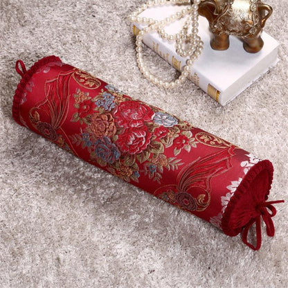 New Classical Luxury Cylindrical Cotton And Linen Pillow Roll Cushion Sofa Throw Polyester Cotton Linen Pillowcase Sofa Cushion Cover Backrest Home Chair Modern Colorful Design 15X50CM