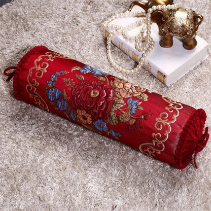 New Classical Luxury Cylindrical Cotton And Linen Pillow Roll Cushion Sofa Throw Polyester Cotton Linen Pillowcase Sofa Cushion Cover Backrest Home Chair Modern Colorful Design 15X50CM
