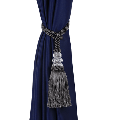New Crystal Beaded Tassel Curtain Tieback Decorative Curtain Tie Home Decor Cord for Curtains Buckle Rope Room Accessories European Style High-Grade Curtains Tieback Rope Tassel Holdbacks 50cm