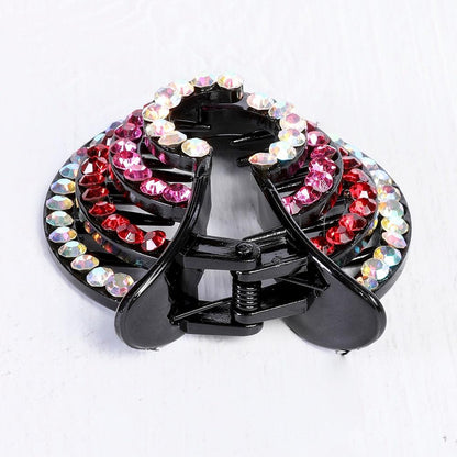 New Crystal Bird Nest Ponytail Holder Fair Crab Claw Clip Hairpin Rhinestone for Women Girls Accessories Barrettes Headwear Gorgeous Hair Accessories For Women