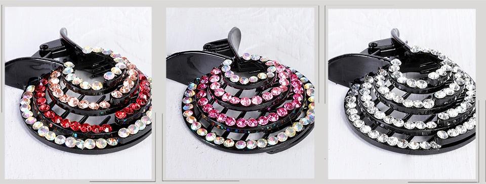 New Crystal Bird Nest Ponytail Holder Fair Crab Claw Clip Hairpin Rhinestone for Women Girls Accessories Barrettes Headwear Gorgeous Hair Accessories For Women
