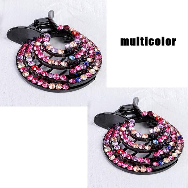 New Crystal Bird Nest Ponytail Holder Fair Crab Claw Clip Hairpin Rhinestone for Women Girls Accessories Barrettes Headwear Gorgeous Hair Accessories For Women