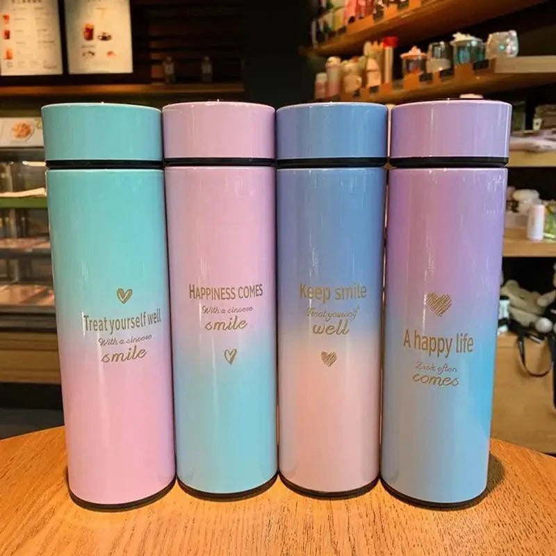 500ML Smart Thermos Water Bottle Led Digital Temperature Display Stainless Steel Coffee Thermal Mugs Intelligent Insulation Cups