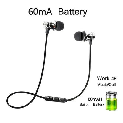 Magnetic Wireless Bluetooth Earphone Music Neckband Sports Earphones For Running & Workout