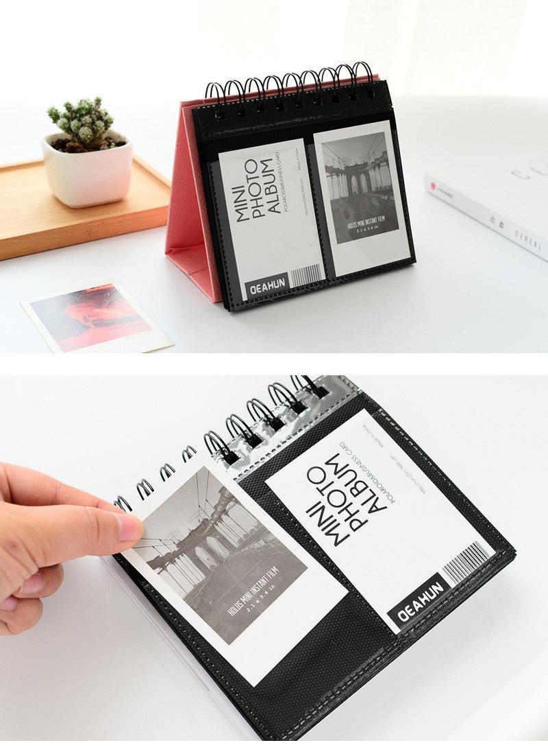 New Desktop Mini  Standing Polaroid Photo Album Scrapbooking Photocards album for cards stamps Photo Frame Instar Tabletop Flip Calendar Photo Album Gifts For Everyone