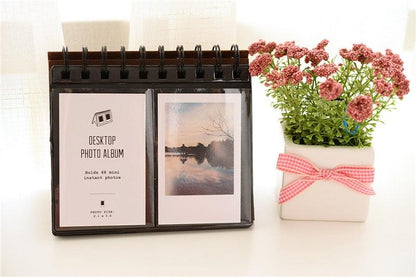 New Desktop Mini  Standing Polaroid Photo Album Scrapbooking Photocards album for cards stamps Photo Frame Instar Tabletop Flip Calendar Photo Album Gifts For Everyone