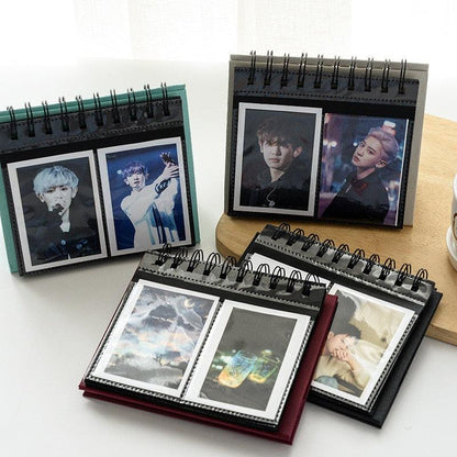New Desktop Mini  Standing Polaroid Photo Album Scrapbooking Photocards album for cards stamps Photo Frame Instar Tabletop Flip Calendar Photo Album Gifts For Everyone