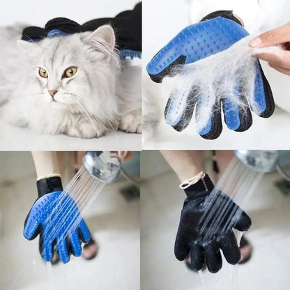 New Efficient Pet Grooming Cleaning Gentle Brush Gloves Pet Hair Remover Gloves