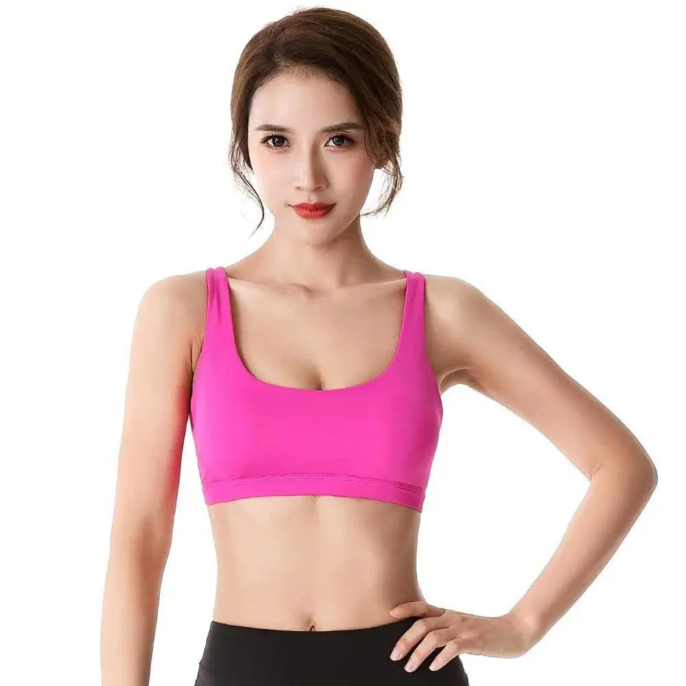 New Elegance Fitness Sports Bra for Women Push Up Wirefree Padded Crisscross Strappy Running Gym Training Workout Yoga Underwear Crop Tops