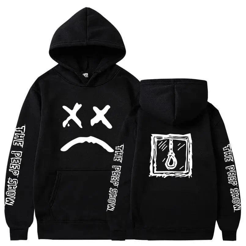 New Happy Cool Smiling Face Print Winter Fashion Couple Pullover Streetwear Sweatshirts Cute Aesthetic Print Classic Hoodies For Men Women Unisex Durable Comfortable Hoodies