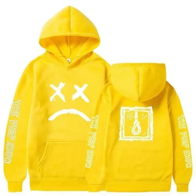 New Happy Cool Smiling Face Print Winter Fashion Couple Pullover Streetwear Sweatshirts Cute Aesthetic Print Classic Hoodies For Men Women Unisex Durable Comfortable Hoodies