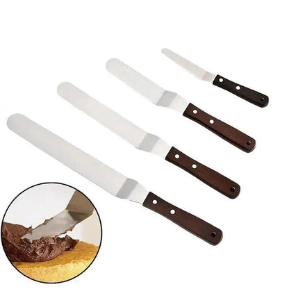 New Incredible 4/6/8/10 Inch Stainless Steel Cake Spatula Butter Cream Icing Frosting Knife Smoother Kitchen Pastry Cake Decoration Tools