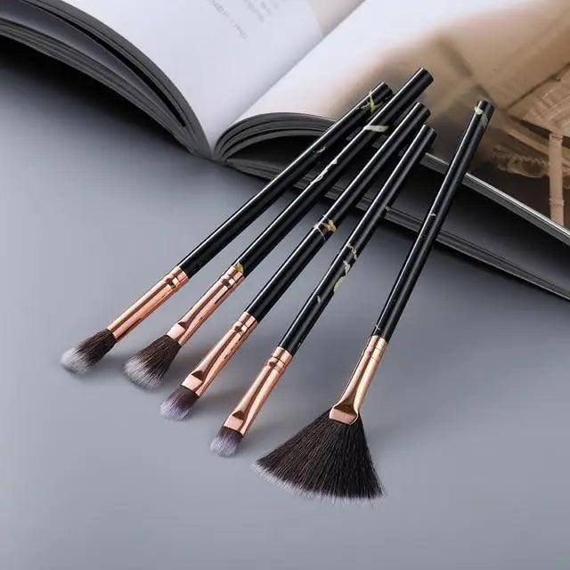 New Luxurious 12/8/5pcs Eye Lip Makeup Brushes Set Eyebrow Comb Eyelash Sponge Eyeshadow Silicone Face Mask Edge Control Brush Cosmetics