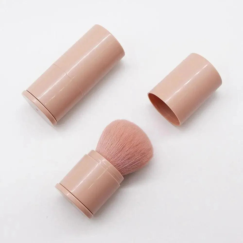 New Luxury Convenient And Retractable Makeup Brush One Large Powder Blush Brush With Lid Full Set Of Beauty Tools Convenient