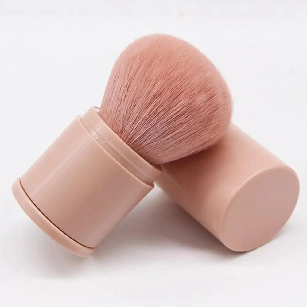 New Luxury Convenient And Retractable Makeup Brush One Large Powder Blush Brush With Lid Full Set Of Beauty Tools Convenient