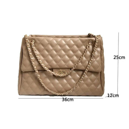 Women Pu Leather Shoulder Bag Fashionable Designer Luxury Female Large Capacity Crossbody Bag
