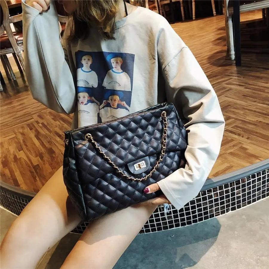 Women Pu Leather Shoulder Bag Fashionable Designer Luxury Female Large Capacity Crossbody Bag