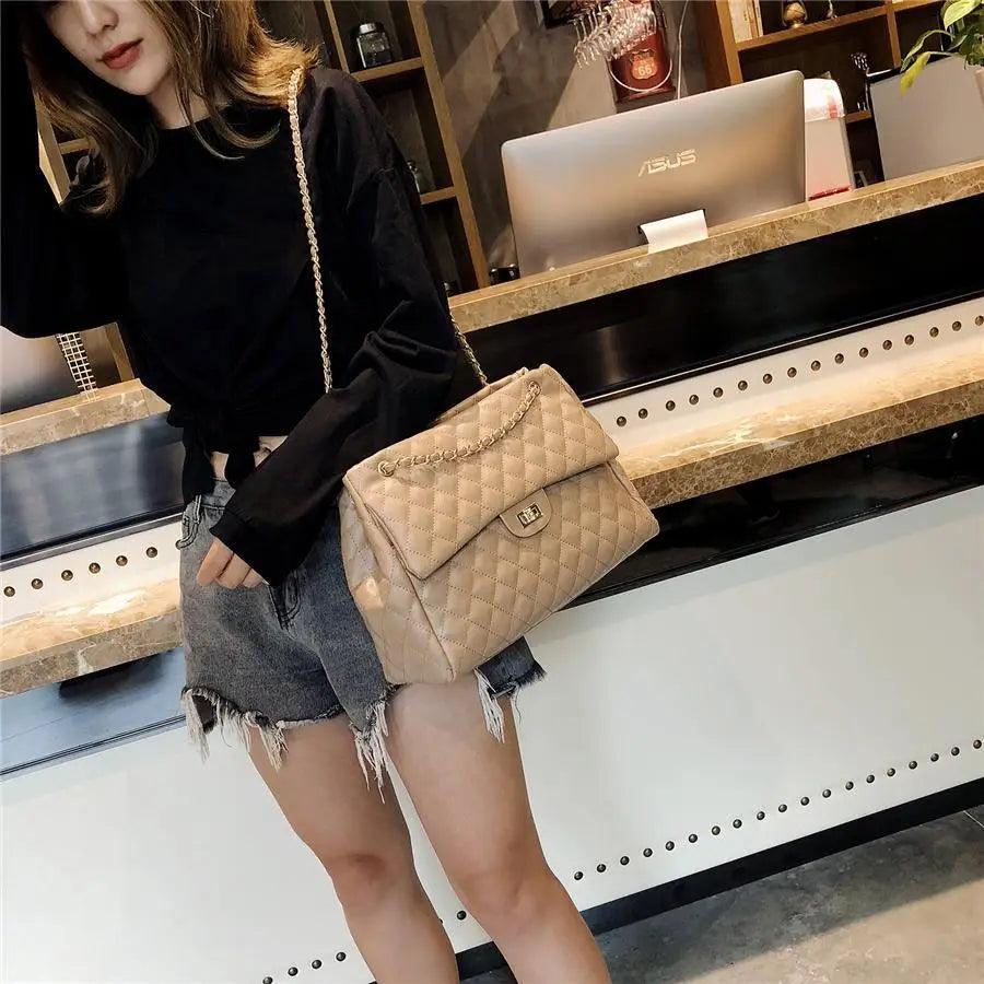 Women Pu Leather Shoulder Bag Fashionable Designer Luxury Female Large Capacity Crossbody Bag