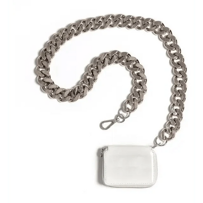 New Sparkling Thick Metal Chain Shoulder Bag Bike Wallet, Mini Bag, Coin Purse. Fashionable Women Pack Leather Crossbody Bags