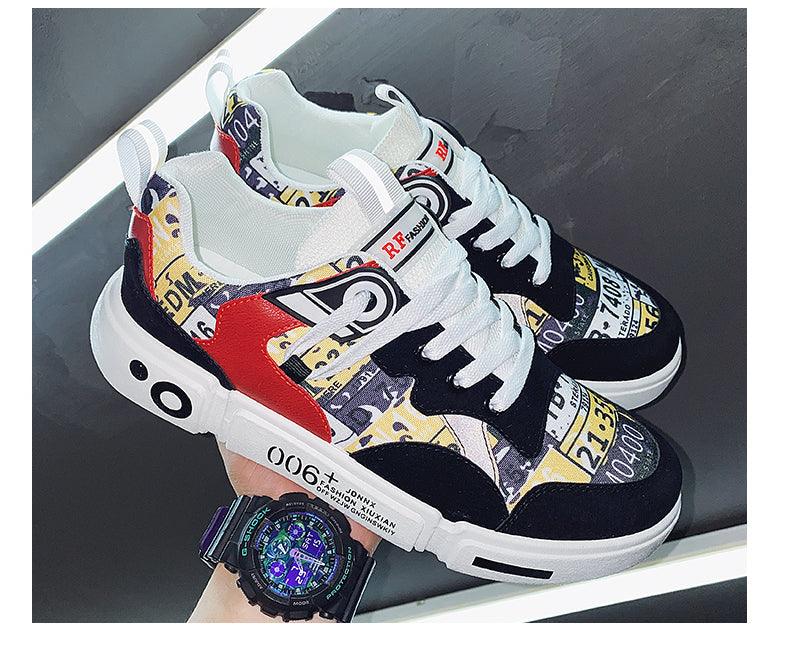 New Sports Mens Flats Sneakers Modern Design Man Running Shoes Mixed Colors Fashion Sports Black Popular Style Running Casual Walking Sneakers