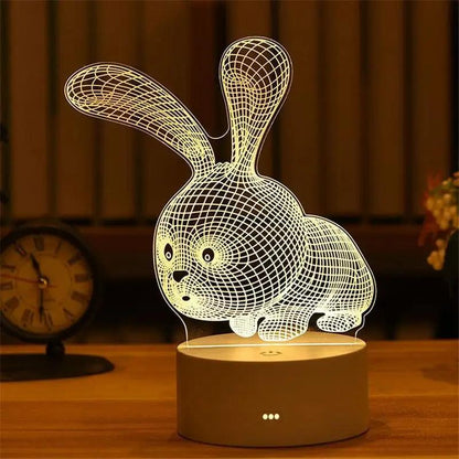 New Sterlling Romantic Love 3D Lamp Heart-shaped Balloon Acrylic LED Night Light Decorative Table Lamp Valentine's Day Sweetheart Wife's Gift