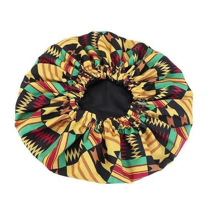 New Stunning Extra Large Satin Lined Bonnet Women Big Size Beauty Print Satin Silk Bonnet Sleep Night Cap Head Cover Bonnet Hat