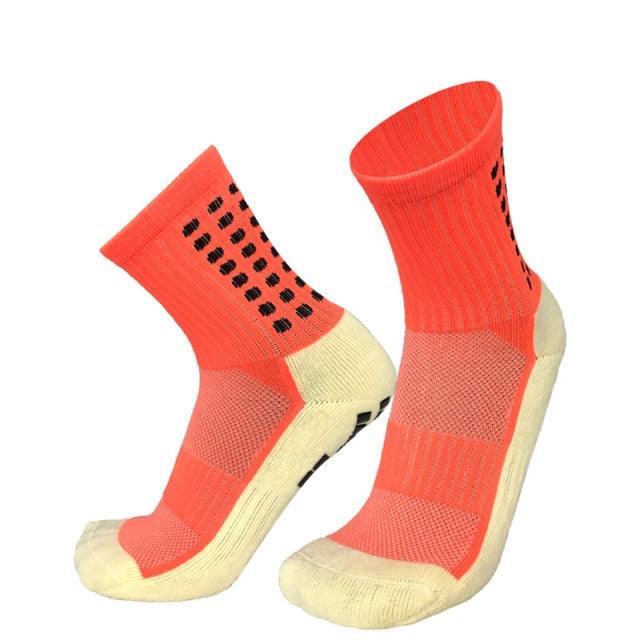 Unisex Cycling Socks Football Socks Round Silicone Suction Cup Grip Anti Slip Soccer Socks Sports Baseball Rugby Socks For Men And Women
