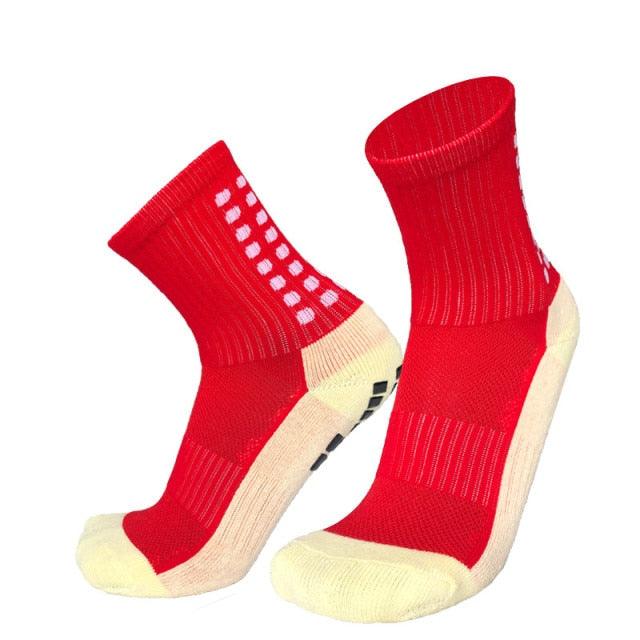 Unisex Cycling Socks Football Socks Round Silicone Suction Cup Grip Anti Slip Soccer Socks Sports Baseball Rugby Socks For Men And Women
