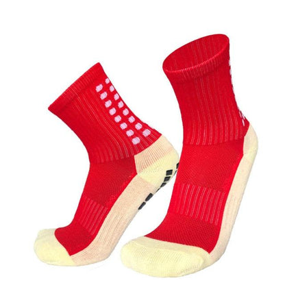 Unisex Cycling Socks Football Socks Round Silicone Suction Cup Grip Anti Slip Soccer Socks Sports Baseball Rugby Socks For Men And Women