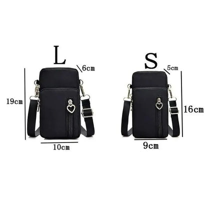 New Trendy Crossbody Zipper  Shoulder Bag For Ladies And Girls Multifunction Handbag Wrist Purse For Females