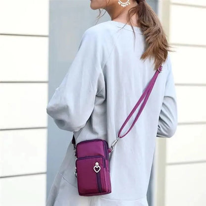 New Trendy Crossbody Zipper  Shoulder Bag For Ladies And Girls Multifunction Handbag Wrist Purse For Females
