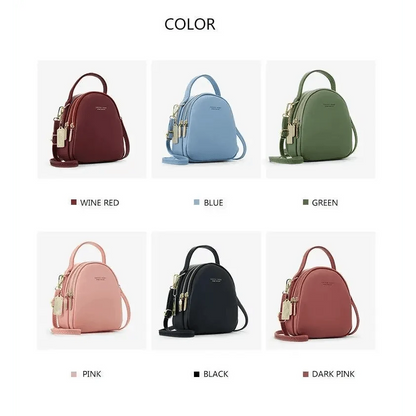 New Versatile Big Capacity 3 Layer Women Backpack Fashionable Small Backpack For Ladies Soft Leather Shoulder Crossbody bag for Female
