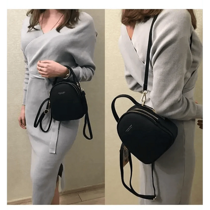 New Versatile Big Capacity 3 Layer Women Backpack Fashionable Small Backpack For Ladies Soft Leather Shoulder Crossbody bag for Female