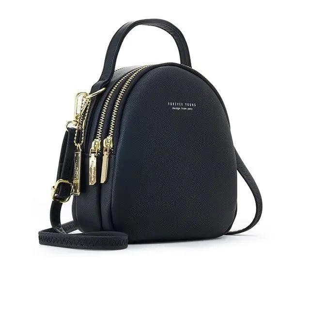 New Versatile Big Capacity 3 Layer Women Backpack Fashionable Small Backpack For Ladies Soft Leather Shoulder Crossbody bag for Female