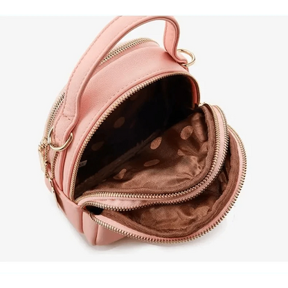 New Versatile Big Capacity 3 Layer Women Backpack Fashionable Small Backpack For Ladies Soft Leather Shoulder Crossbody bag for Female