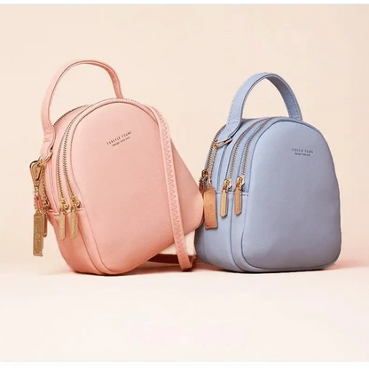 New Versatile Big Capacity 3 Layer Women Backpack Fashionable Small Backpack For Ladies Soft Leather Shoulder Crossbody bag for Female