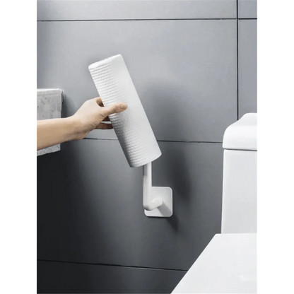 New Vigorous 1Pc Kitchen Self-adhesive Accessories Under Cabinet Paper Roll Rack Towel Holder Tissue Hanger Storage Rack for Bathroom Toilet