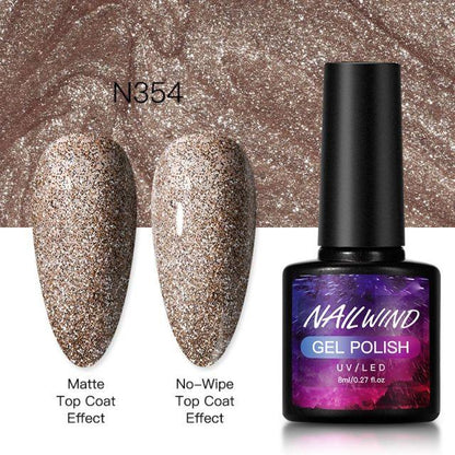 New Womens Fashion Gel Nail Polish UV LED Semi Permanent Matt Glossy Effect Luxury Manicure Design