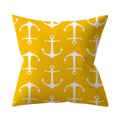 New Yellow Cushion Cases Modern Fashion Abstract Art Decorative Modern Pillow Covers Beautiful Pattern Square Pillow Case Sofa Car Couch Decorative Cover For Pillows 45x45CM